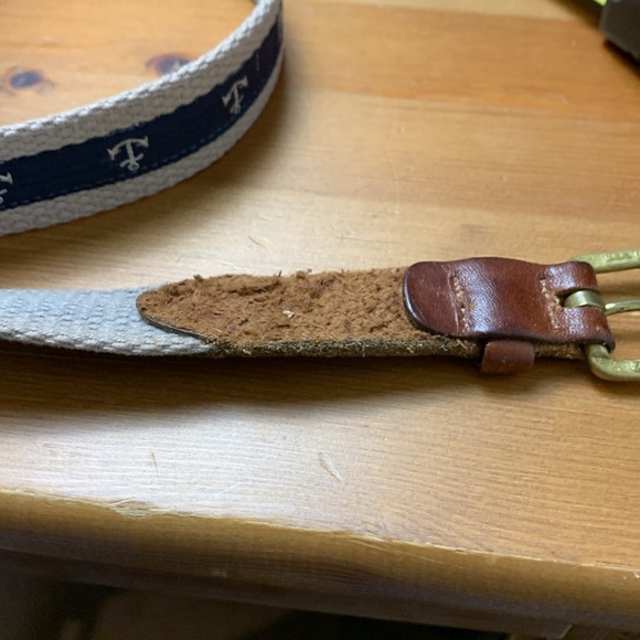 Nautical Theme  Belt w fabric and leather - Picture 8 of 8